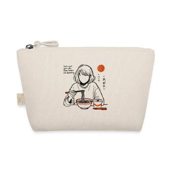 Girl loves ramen noodles and drawing - Organic Pouch - nature - Front