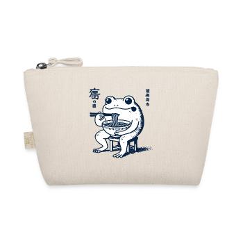 Funny Ramen Frog Ukiyo-E Kawaii Retro Aesthetic - Organic Pouch - nature - Front