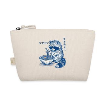 Waschbär Ramen Retro Ukiyo-E Kawaii Japan - Bio-Täschchen - Natur - Vorne