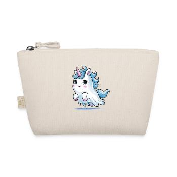 Ghost Unicorn Einhorn Geist Halloween Humor - Bio-Täschchen - Natur - Vorne