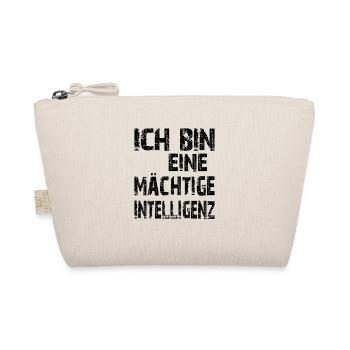 KI Spruch Ich bin eine mächtige Intelligenz - Bio-Täschchen - Natur - Vorne
