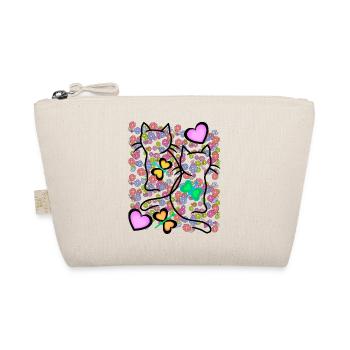 Printemps Eté Rétro Chats Fleurs Années 80 Années 90 - Trousse biologique - nature - Devant