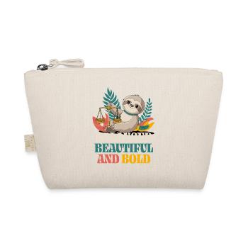 Libra Zodiac Sign Sloth: Balanced, Beautiful - Organic Pouch - nature - Front