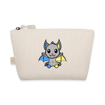 Halloween Bat Bats Child Kids - Organic Pouch - nature - Front