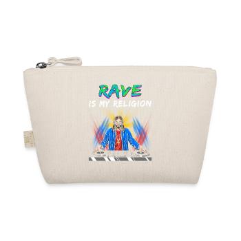 Rave Techno House Party EDM Festival Goa Electro - Organic Pouch - nature - Front