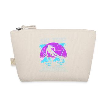 Retro Ski Trip Neon Graphic - Organic Pouch - nature - Front