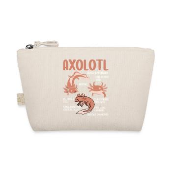 Axolotl Fakten – Lustiges Amphibien-Design - Bio-Täschchen - Natur - Vorne