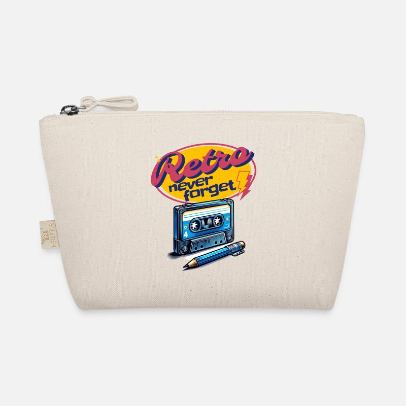 Retro Cassette and Pen Never Forget Cool Fun Organic Pouch