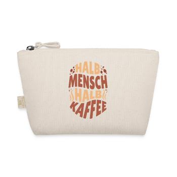 Cooles Halb Mensch halb Kaffee für Kaffeliebhaber - Bio-Täschchen - Natur - Vorne