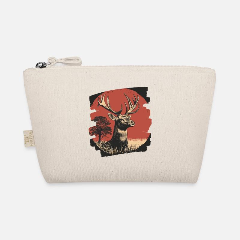 Deer with antlers Organic Pouch