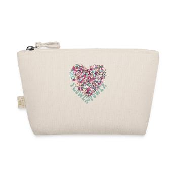 Blumenherz Retro Design Flower Retro Heart Design - Bio-Täschchen - Natur - Vorne