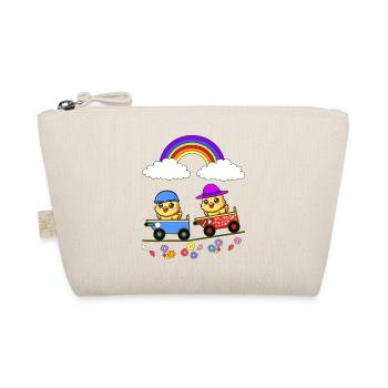 Easter Chick Boxes Race Kids Baby Child - Organic Pouch - nature - Front