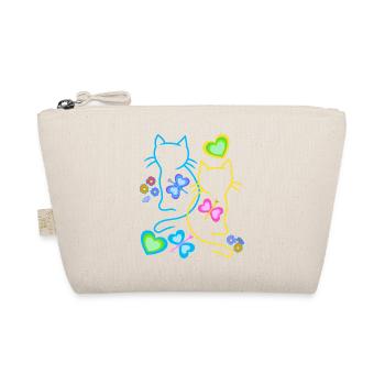 Cat Cats Kitten Kids Child Baby Spring - Organic Pouch - nature - Front
