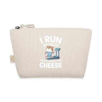 I run 'cause I like cheese funny hamster - Organic Pouch - nature - Front