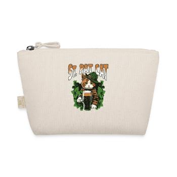 Funny St. Patrick's Day Drinking Cat - Organic Pouch - nature - Front