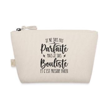 Nicht perfekt, aber ich bin ein Bowler-Pétanque-Geschenk - Bio-Täschchen - Natur - Vorne