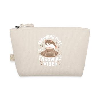 Pottery Funny Hamster Swinging Pots Vibes - Organic Pouch - nature - Front