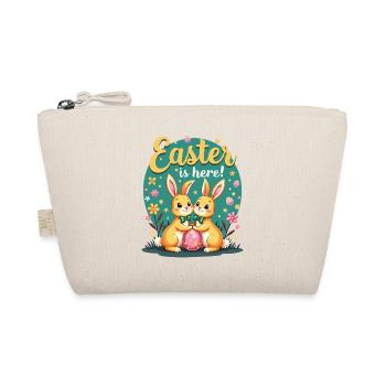 Pâques est là – Doux lapins de Pâques avec œuf de Pâques - Trousse biologique - nature - Devant