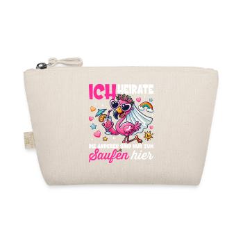 Braut T-Shirt JGA Frauen Junggesellenabschied - Bio-Täschchen - Natur - Vorne