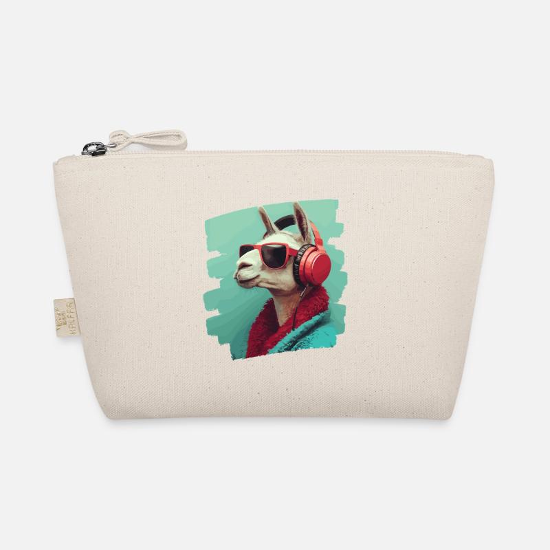 Llama Headphones Organic Pouch