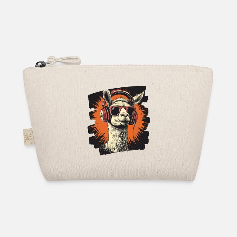 Llama Headphones Organic Pouch