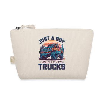 Just a boy who loves trucks - Bio-Täschchen - Natur - Vorne