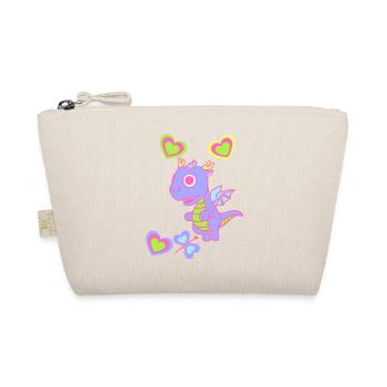 Baby Dragon Dragon Kids Child Retro 80s 90s - Organic Pouch - nature - Front