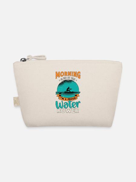 Water Rowing Morning Is Not My Time Water Sports - Bio-Täschchen - Natur - Vorne