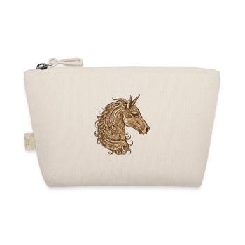 Einhorn Porträt - Bio-Täschchen - Natur - Vorne