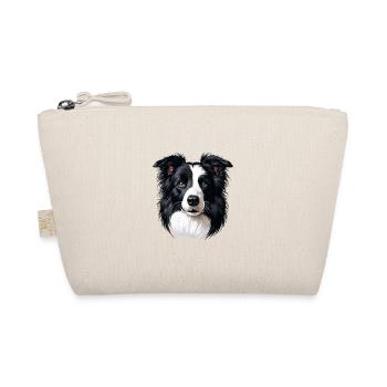 Dog Face - Border Collie - Organic Pouch - nature - Front