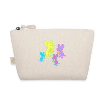 Retro Mice Mouse 80s 90s Vintage Kids Child - Organic Pouch - nature - Front