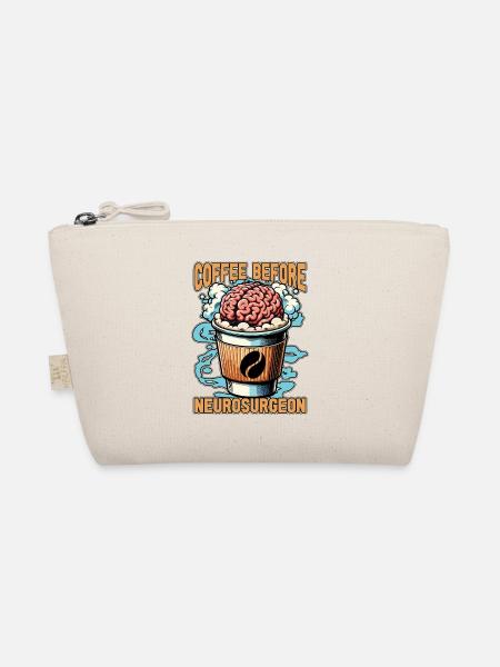 Neurosurgeon Coffee Brain Surgeon Coffee Lover - Bio-Täschchen - Natur - Vorne