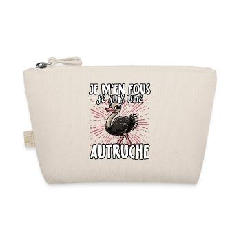 Je m'en fous je suis une autruche - sweet bouquet - Organic Pouch - nature - Front