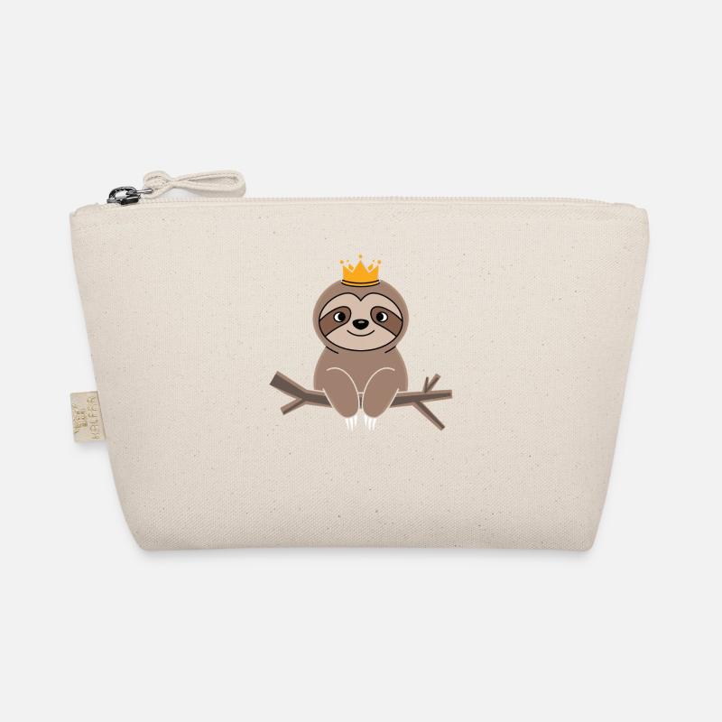 Royal sloth on branch with crown Organic Pouch