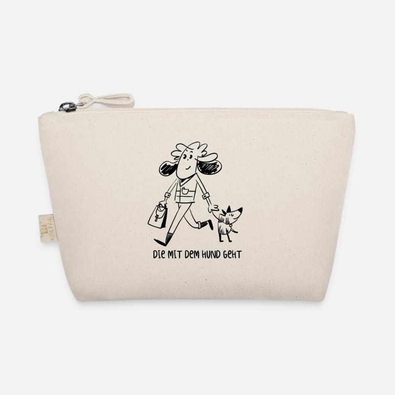 Die mit dem Hund geht - Gassi gehen - Geschenk Bio-Täschchen