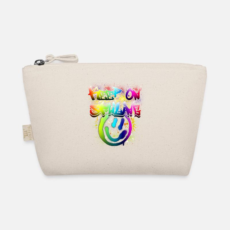 Conception de graffiti de visage heureux coloré Trousse biologique