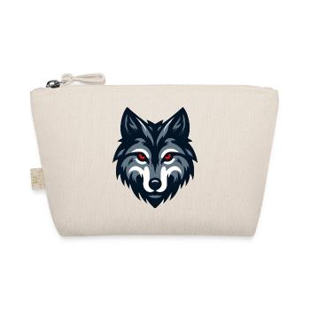 Angry red-eyed wolf - Organic Pouch - nature - Front