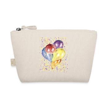 Birthday Balloons Carnival Confetti Watercolor - Organic Pouch - nature - Front