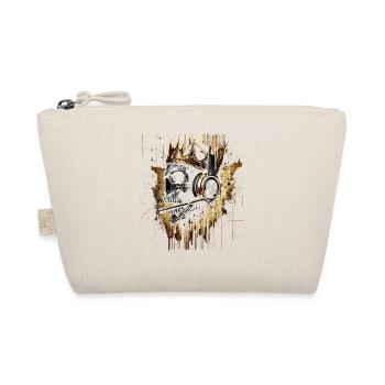 Skull Golden with Headset and Crown - Organic Pouch - nature - Front