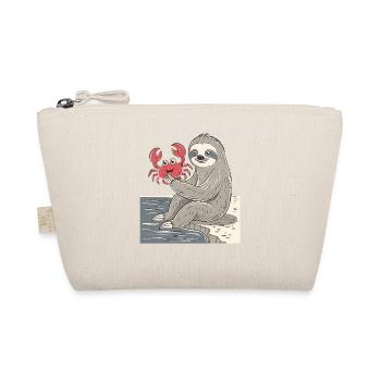 Cancer Zodiac Sign Sloth with Crab by the Sea - Organic Pouch - nature - Front