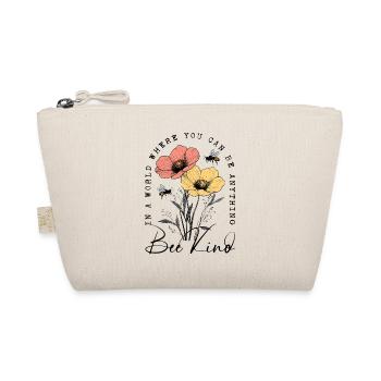 Bee Child Flowers Bees Nature Spring Gift - Organic Pouch - nature - Front
