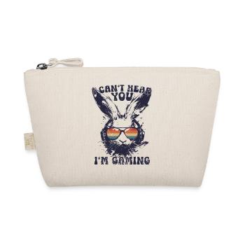 I Can't Hear You I'm Gaming Retro Hase Geschenk - Bio-Täschchen - Natur - Vorne
