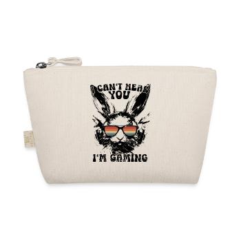 I Can't Hear You I'm Gaming Bunny Sunglasses - Organic Pouch - nature - Front