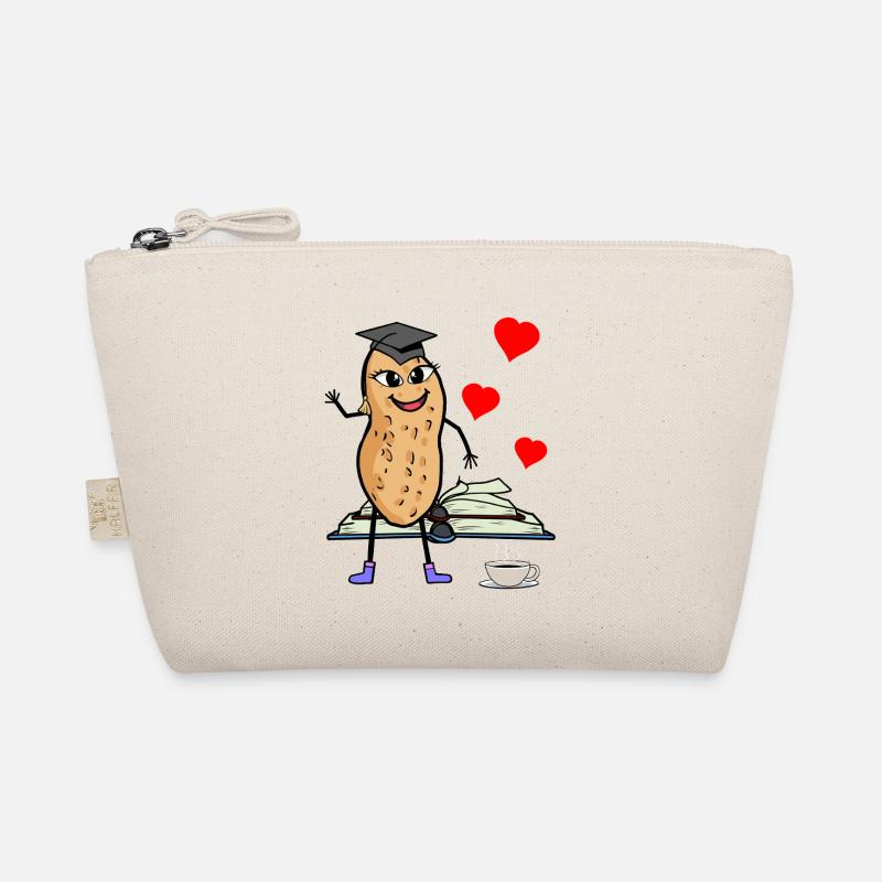 Peanut Student Studying University Organic Pouch