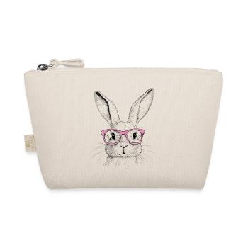 Hasenohren Bunny Brille Kaninchen Hase Geschenk - Bio-Täschchen - Natur - Vorne