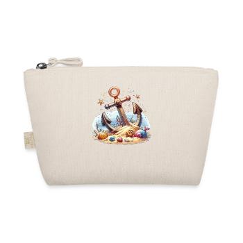 Anchor with Cute Crab - Anchor Motif - Organic Pouch - nature - Front