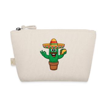 Mexico Maracas Sombrero Hat Tacos Cactus - Organic Pouch - nature - Front