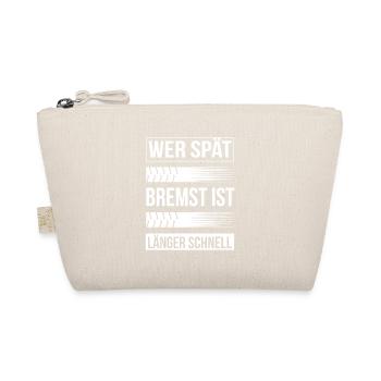 Autoliebhaber Spruch Bremsspur Humor - Bio-Täschchen - Natur - Vorne