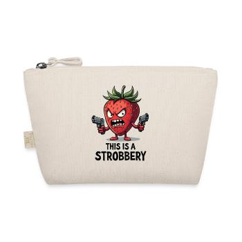 This Is A Strobbery – Funny Strawberry Gangster - Organic Pouch - nature - Front