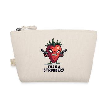This Is A Strobbery – Funny Strawberry Gangster - Organic Pouch - nature - Front